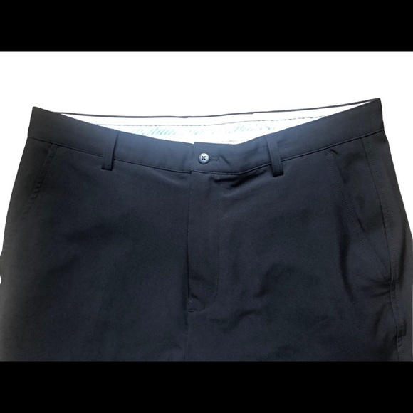 FJ FootJoy Black Flat Front 24201 Golf Shorts Quick Dry 36” Inseam 9.5” Dressy - Picture 3 of 8
